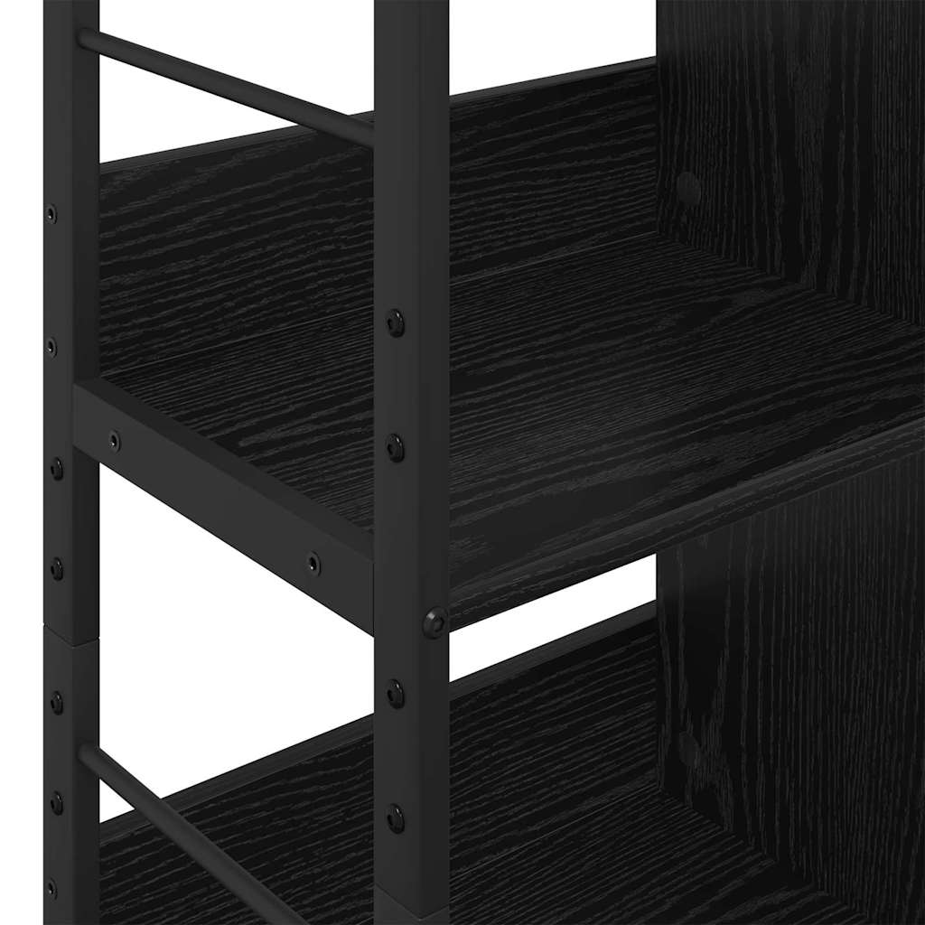 Knihovna 6 Úrovní 82 X 32 X 112 Cm Kompozitní Dřevo Černý Dub