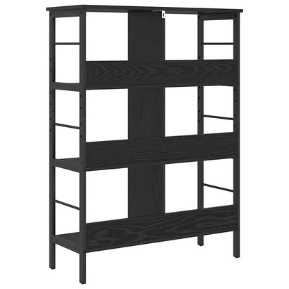 Knihovna 6 Úrovní 82 X 32 X 112 Cm Kompozitní Dřevo Černý Dub