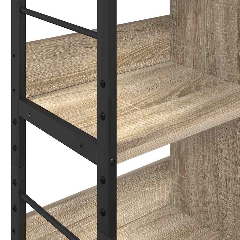 Knihovna 6 Úrovní 82 X 32 X 112 Cm Kompozitní Dřevo Sonoma Dub