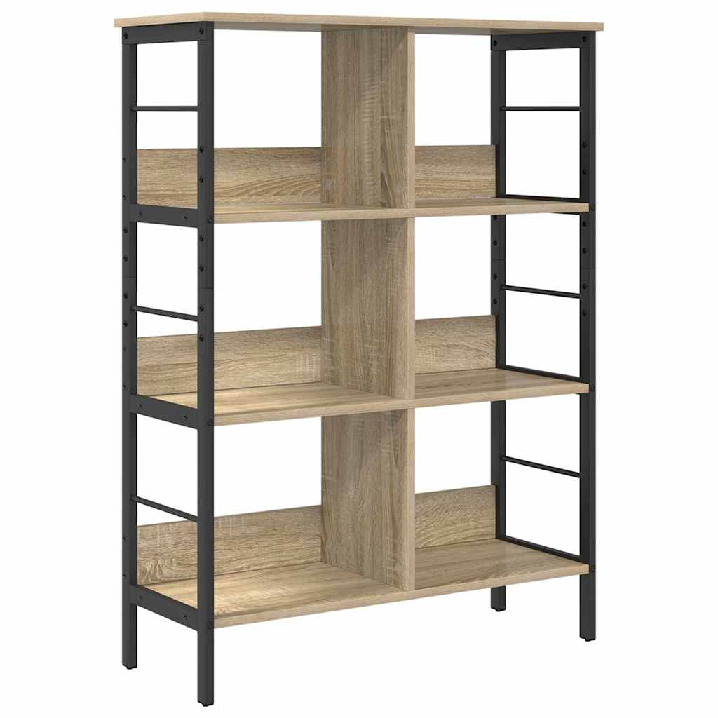 Knihovna 6 Úrovní 82 X 32 X 112 Cm Kompozitní Dřevo Sonoma Dub