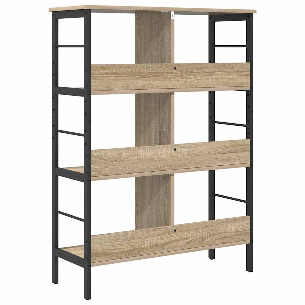 Knihovna 6 Úrovní 82 X 32 X 112 Cm Kompozitní Dřevo Sonoma Dub
