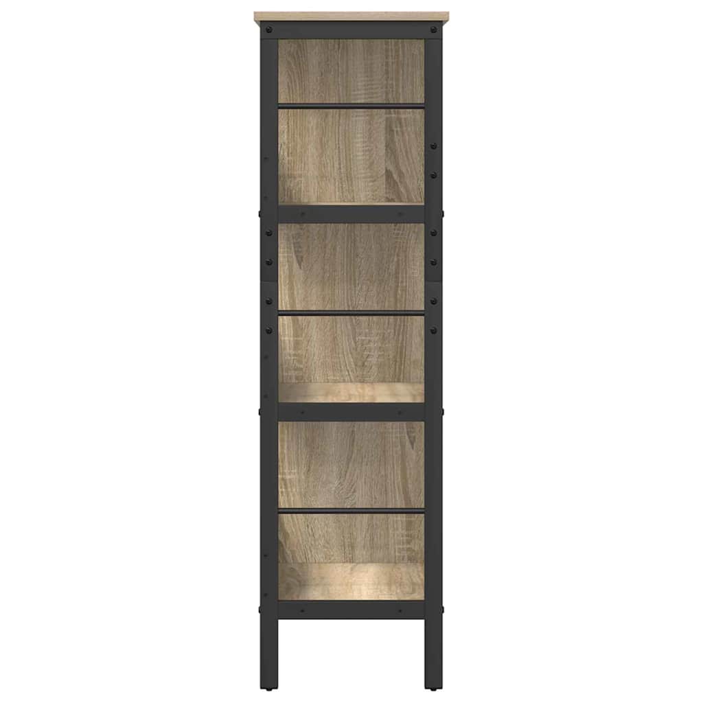 Knihovna 6 Úrovní 82 X 32 X 112 Cm Kompozitní Dřevo Sonoma Dub