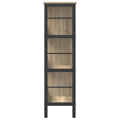 Knihovna 6 Úrovní 82 X 32 X 112 Cm Kompozitní Dřevo Sonoma Dub