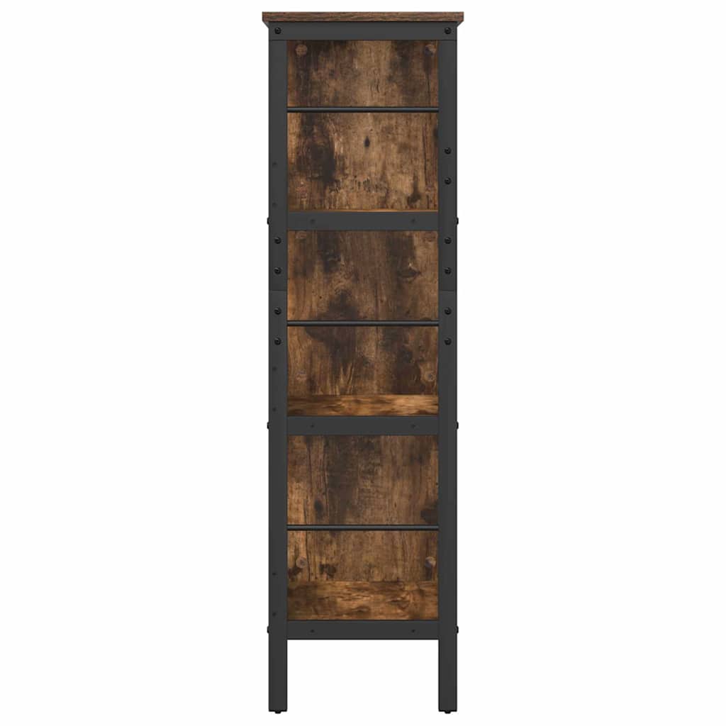 Knihovna 6 Úrovní 82 X 32 X 112 Cm Kompozitní Dřevo Kouřový Dub