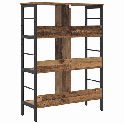 Knihovna 6 Úrovní 82 X 32 X 112 Cm Kompozitní Dřevo Staré Dřevo