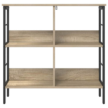 Knihovna 4 Úrovní 82 X 32 X 79 Cm Kompozitní Dřevo Sonoma Dub