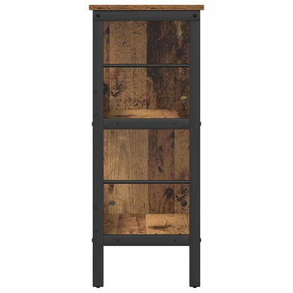 Knihovna 4 Úrovní 82 X 32 X 79 Cm Kompozitní Dřevo Staré Dřevo