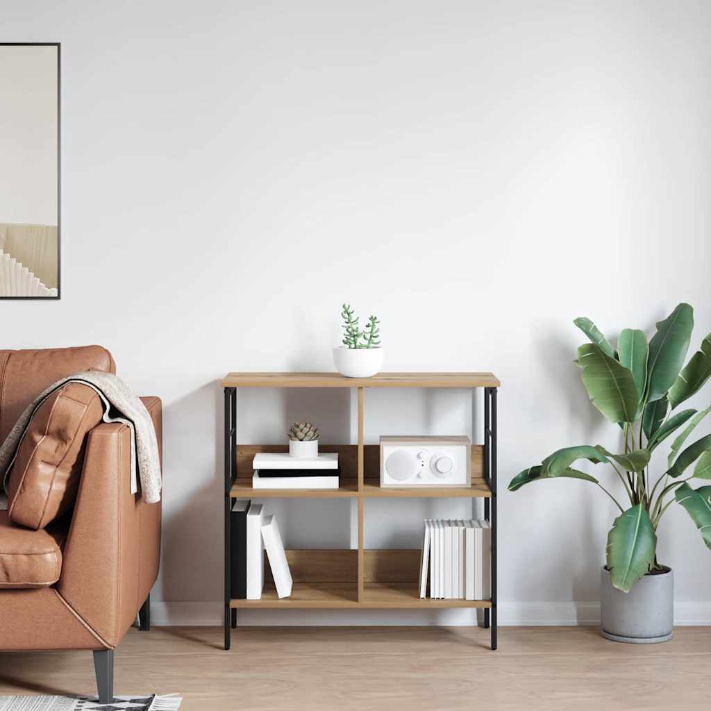 Knihovna 4 Úrovní 82 X 32 X 79 Cm Kompozitní Dřevo