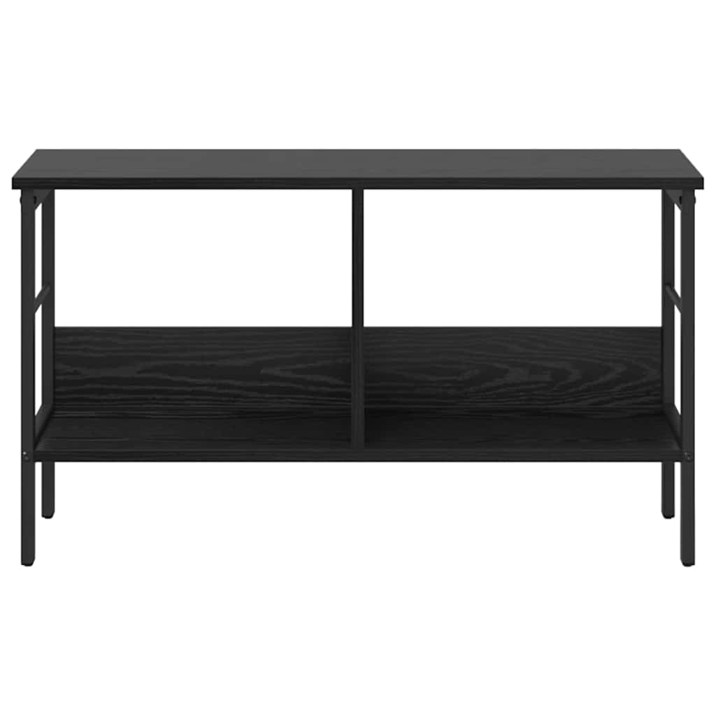 Knihovna 2 Úrovní 82 X 32 X 47 Cm Kompozitní Dřevo Černý Dub