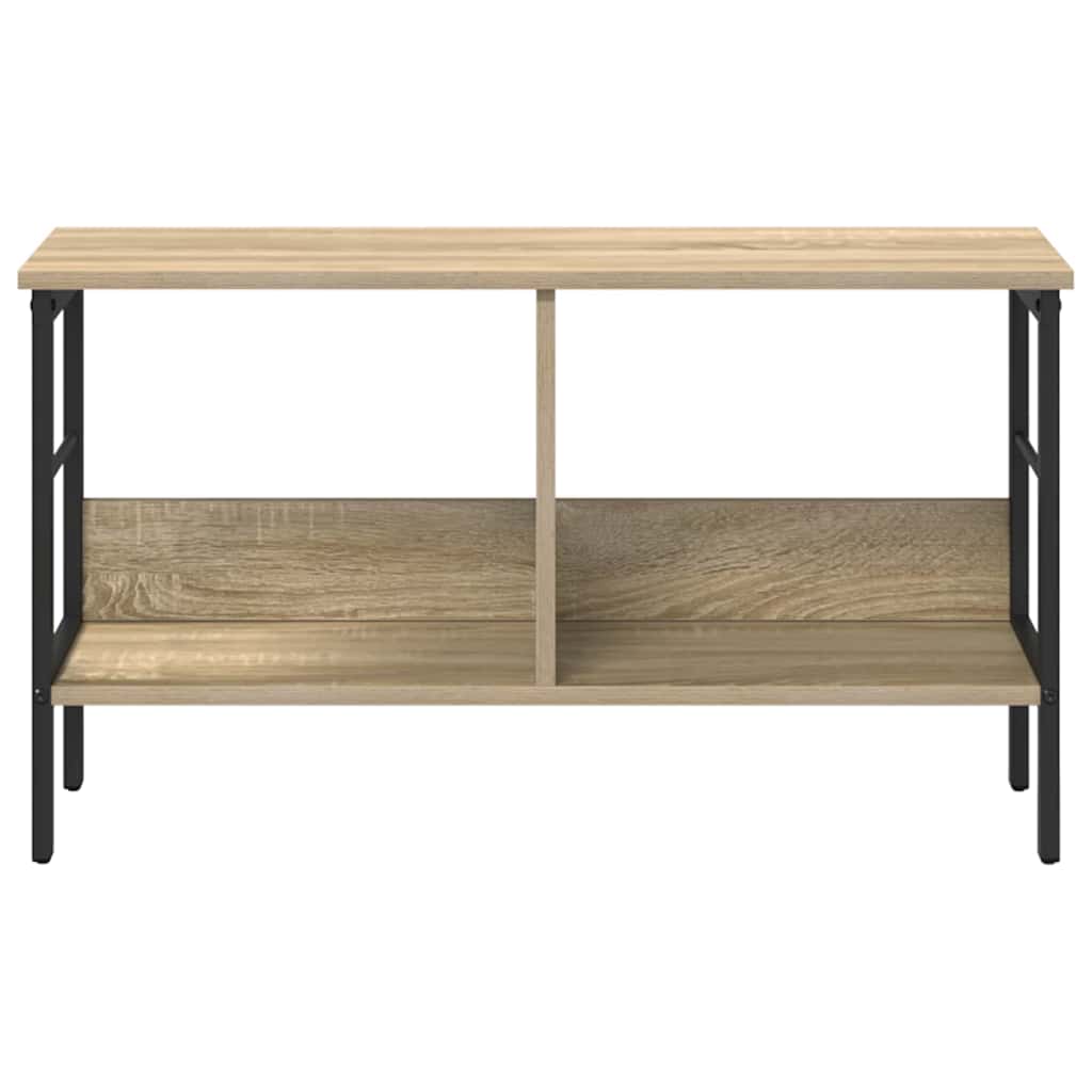 Knihovna 2 Úrovní 82 X 32 X 47 Cm Kompozitní Dřevo Sonoma Dub