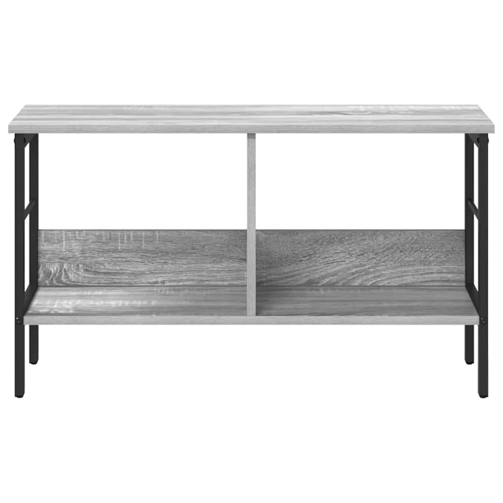 Knihovna 2 Úrovní 82 X 32 X 47 Cm Kompozitní Dřevo Šedá Sonoma