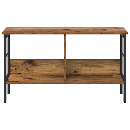 Knihovna 2 Úrovní 82 X 32 X 47 Cm Kompozitní Dřevo Staré Dřevo