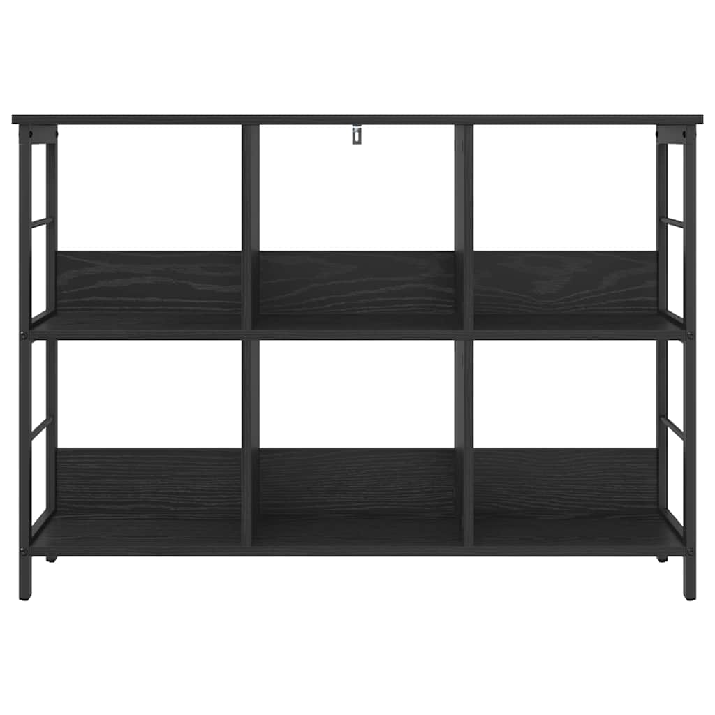 Knihovna 6 Úrovní 102 X 32 X 72,5 Cm Kompozitní Dřevo Černý Dub