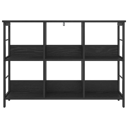 Knihovna 6 Úrovní 102 X 32 X 72,5 Cm Kompozitní Dřevo Černý Dub