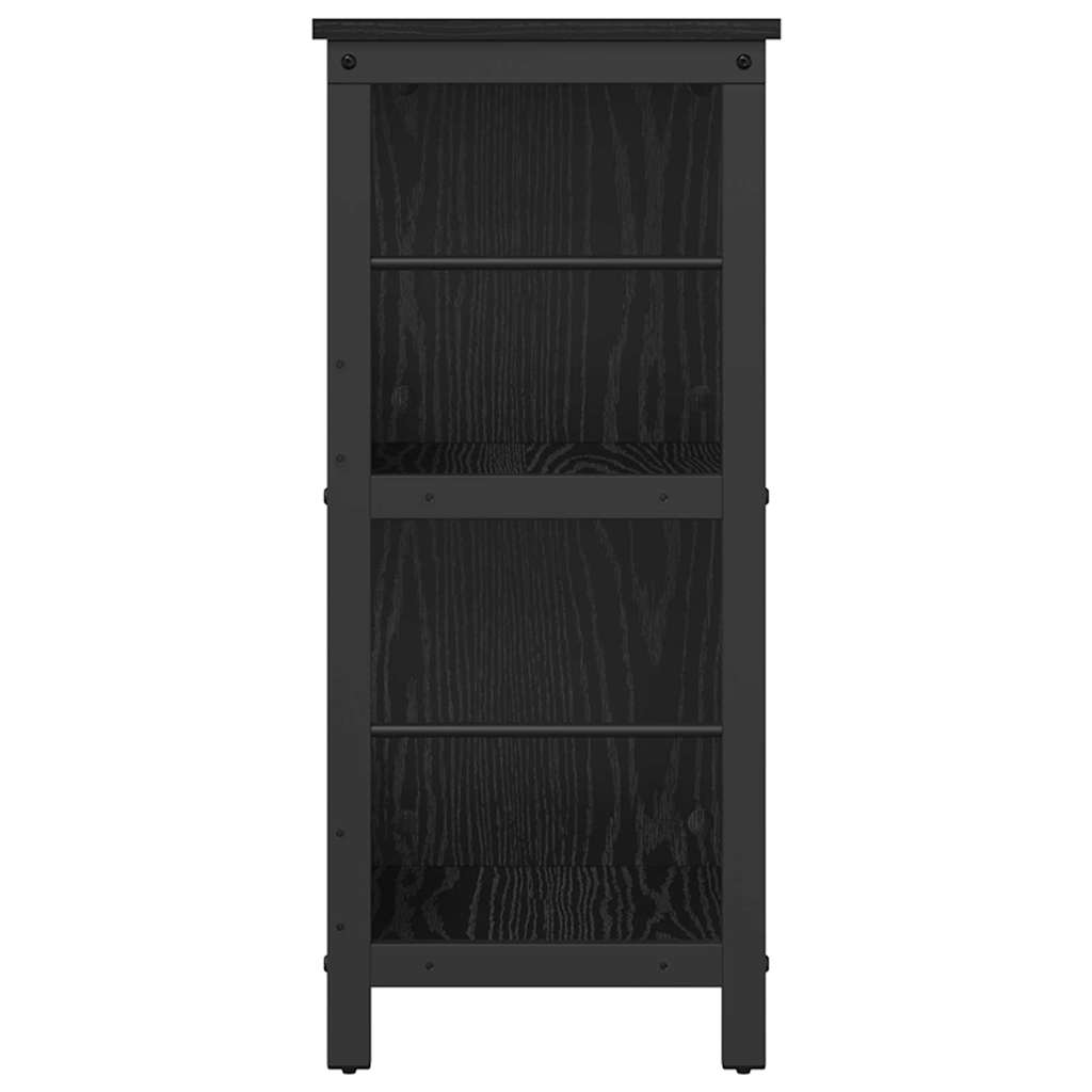 Knihovna 6 Úrovní 102 X 32 X 72,5 Cm Kompozitní Dřevo Černý Dub