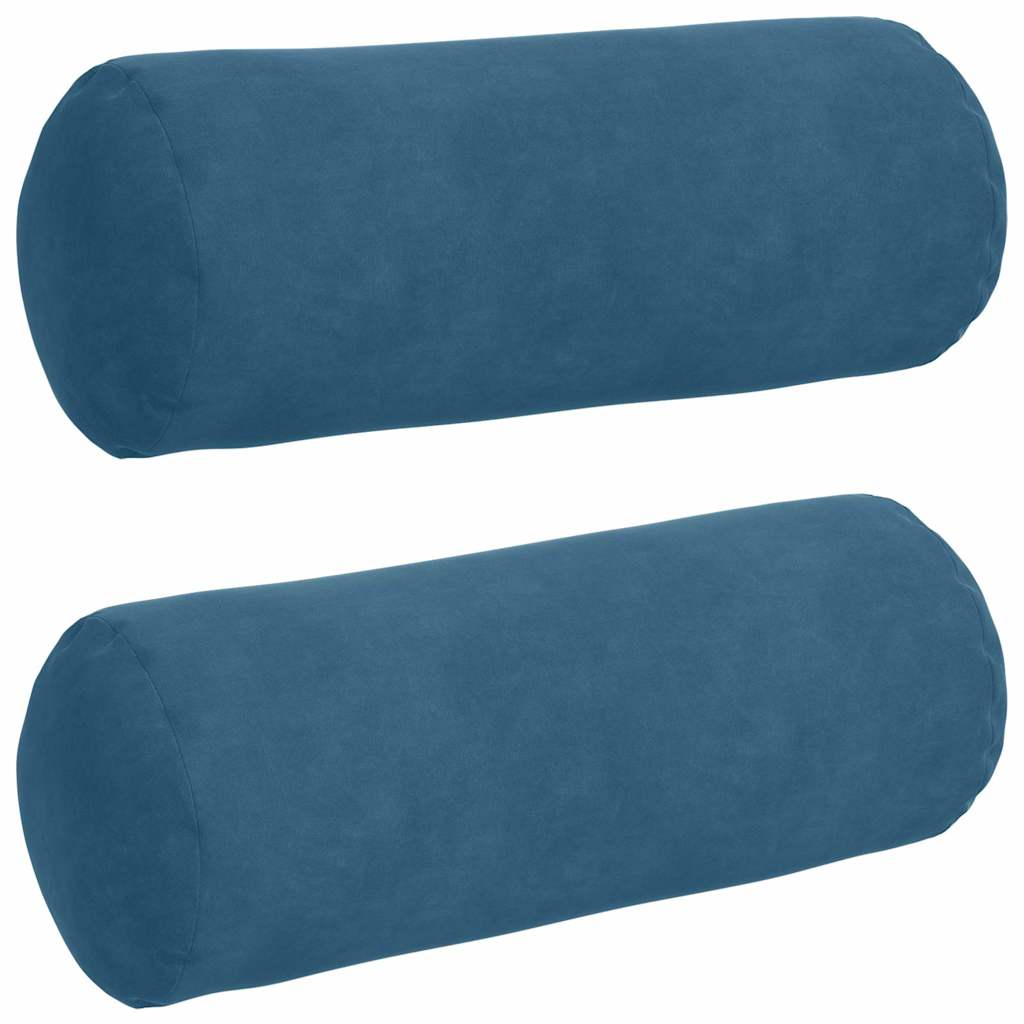 Polštáře 2 Pcs Ø 15 X 40 Cm Žebrovaná Látka