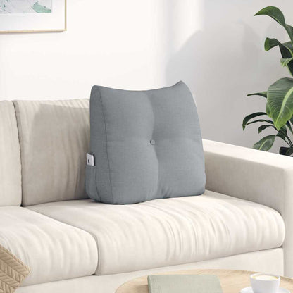 Polštář Na Záda Světle Šedá 45 X 24 X 50 Cm Textil