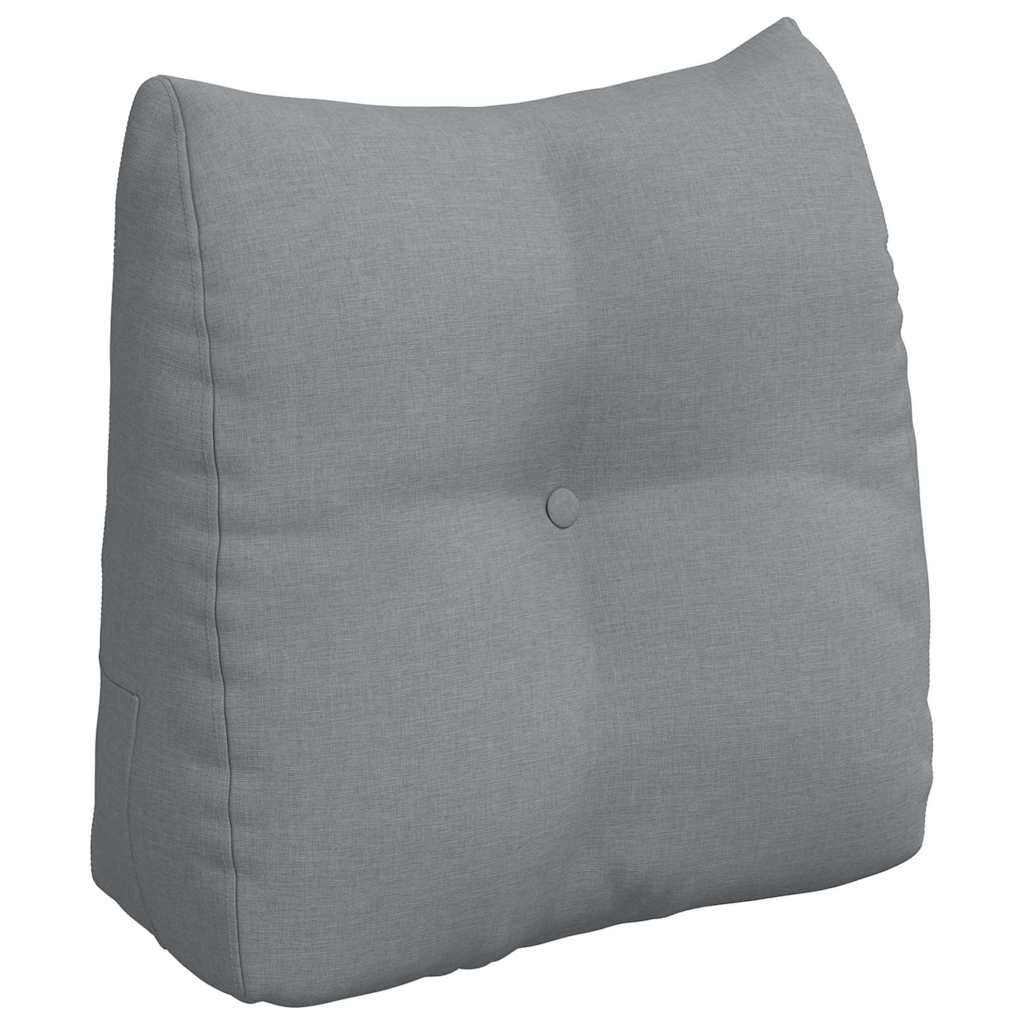 Polštář Na Záda Světle Šedá 45 X 24 X 50 Cm Textil