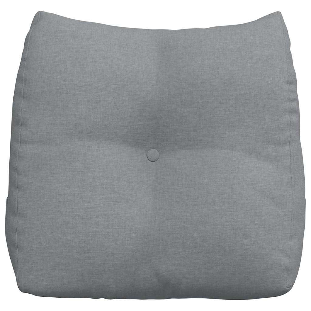 Polštář Na Záda Světle Šedá 45 X 24 X 50 Cm Textil