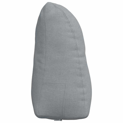 Polštář Na Záda Světle Šedá 45 X 24 X 50 Cm Textil