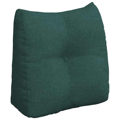 Polštář Na Záda Tmavě Zelená 45 X 24 X 50 Cm Textil