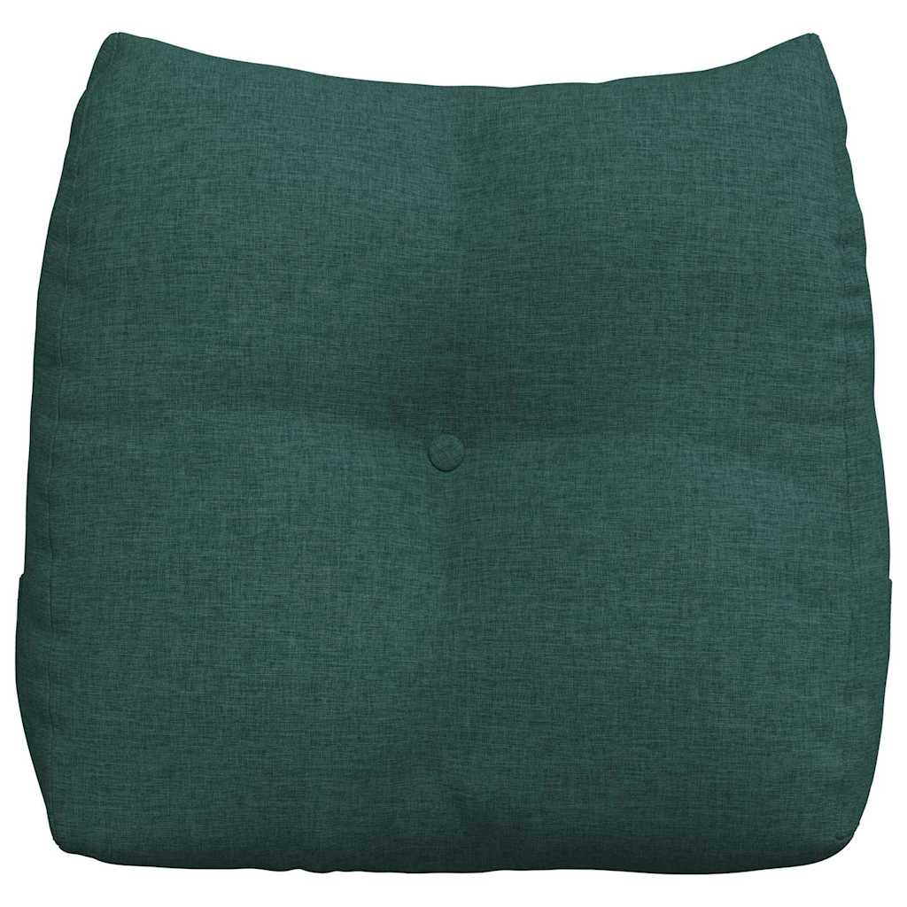 Polštář Na Záda Tmavě Zelená 45 X 24 X 50 Cm Textil