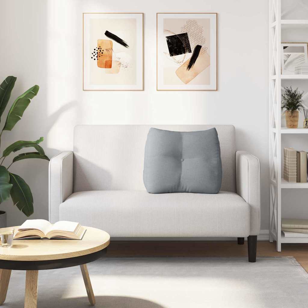 Polštář Na Záda Světle Šedá 60 X 24 X 50 Cm Textil