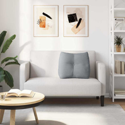 Polštář Na Záda Světle Šedá 60 X 24 X 50 Cm Textil