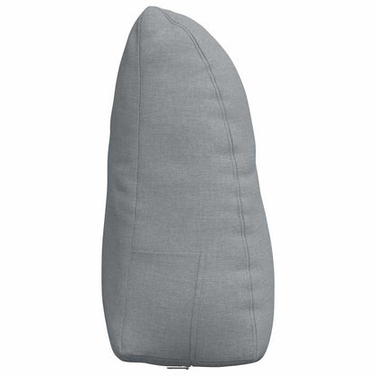Polštář Na Záda Světle Šedá 60 X 24 X 50 Cm Textil