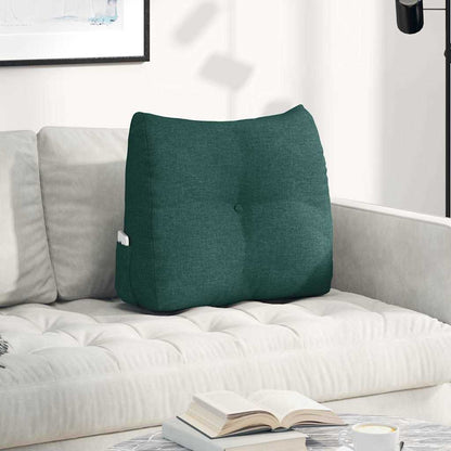 Polštář Na Záda Tmavě Zelená 60 X 24 X 50 Cm Textil