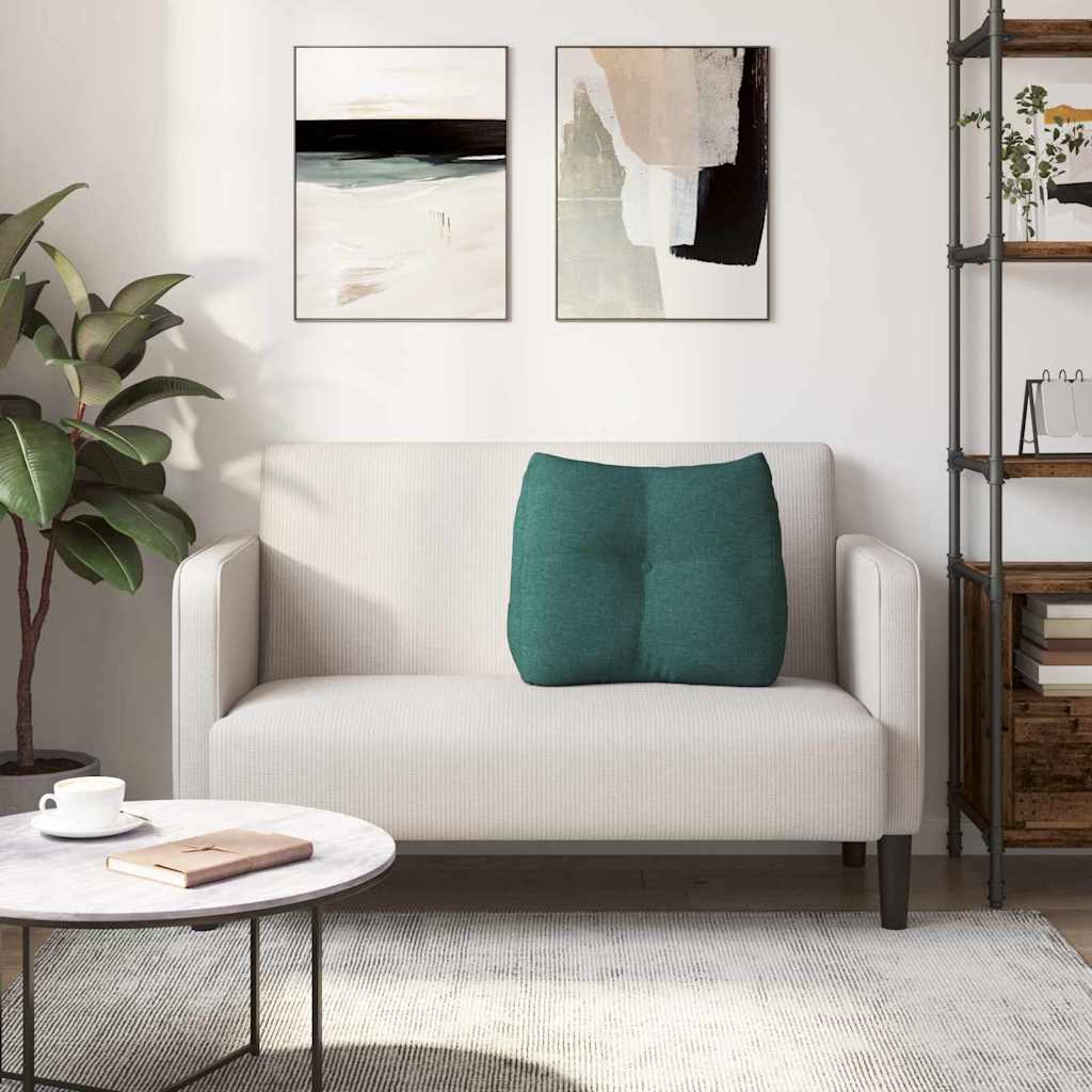 Polštář Na Záda Tmavě Zelená 60 X 24 X 50 Cm Textil