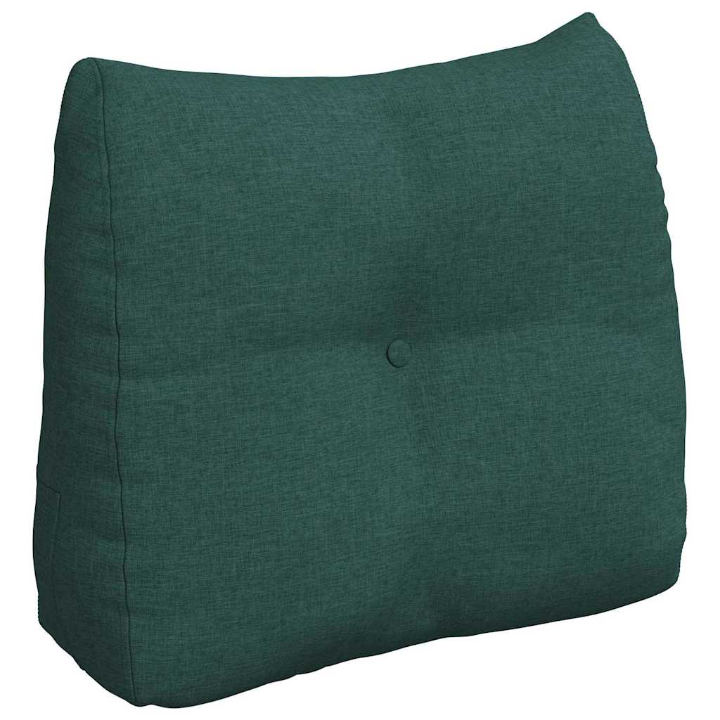 Polštář Na Záda Tmavě Zelená 60 X 24 X 50 Cm Textil