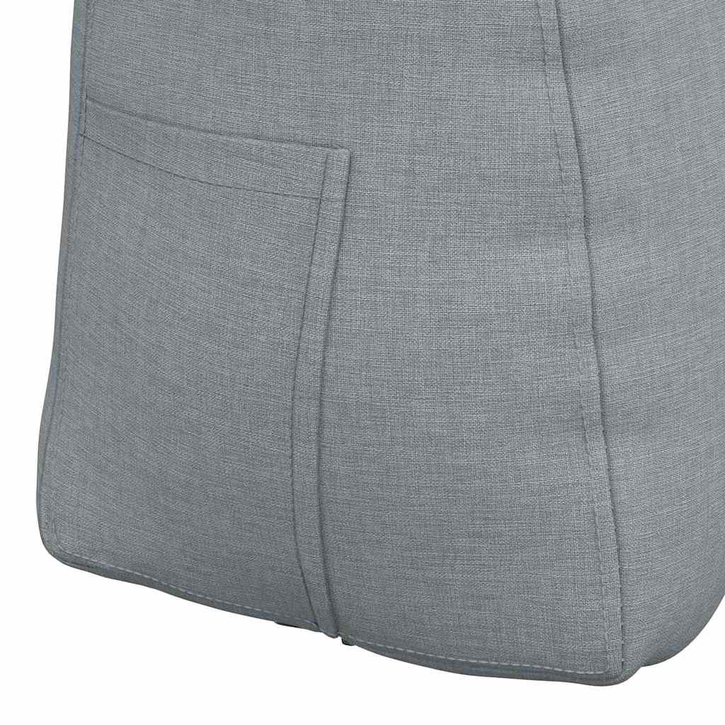 Polštář Na Záda Světle Šedá 80 X 24 X 50 Cm Textil