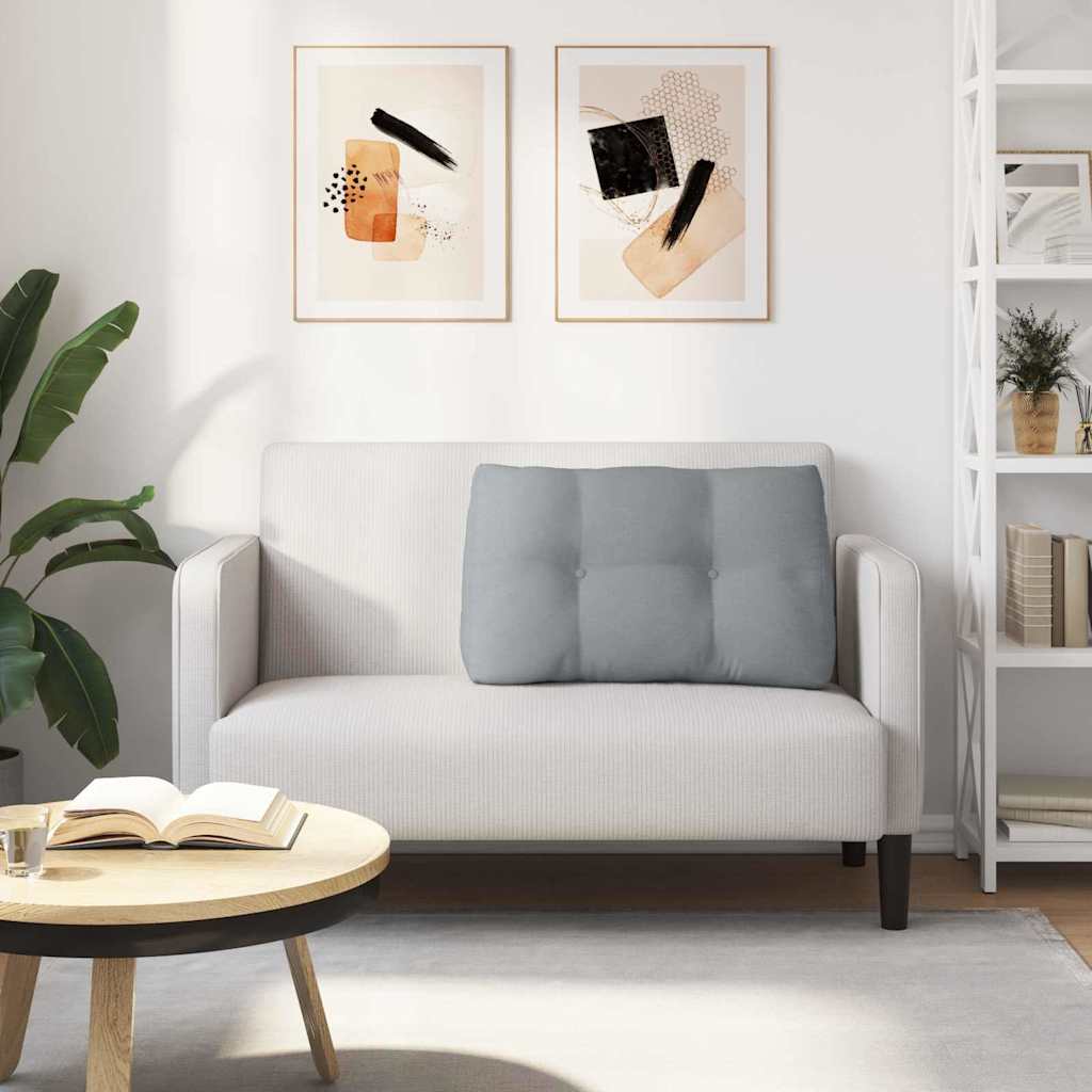 Polštář Na Záda Světle Šedá 80 X 24 X 50 Cm Textil