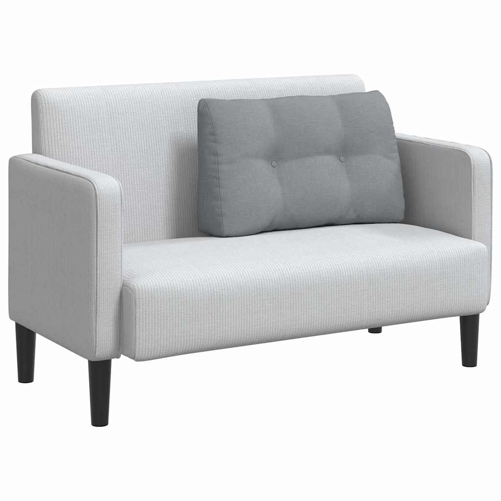 Polštář Na Záda Světle Šedá 80 X 24 X 50 Cm Textil