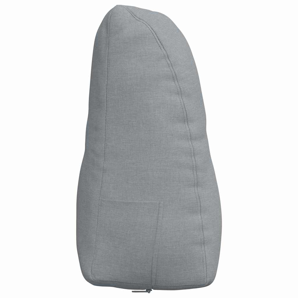 Polštář Na Záda Světle Šedá 80 X 24 X 50 Cm Textil