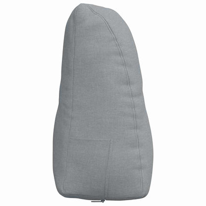 Polštář Na Záda Světle Šedá 80 X 24 X 50 Cm Textil