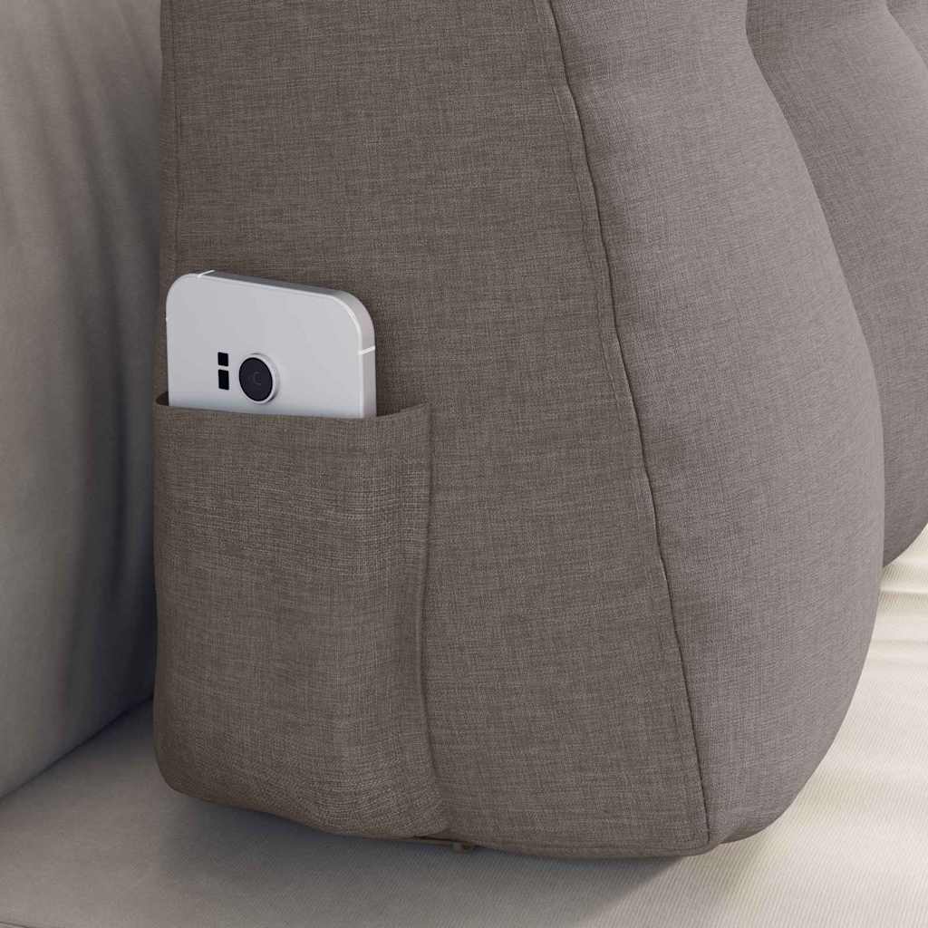 Polštář Na Záda Taupe 80 X 24 X 50 Cm Textil