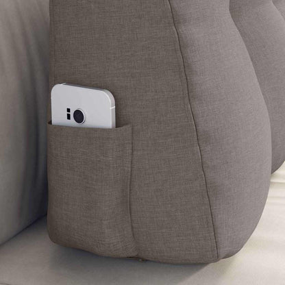 Polštář Na Záda Taupe 80 X 24 X 50 Cm Textil