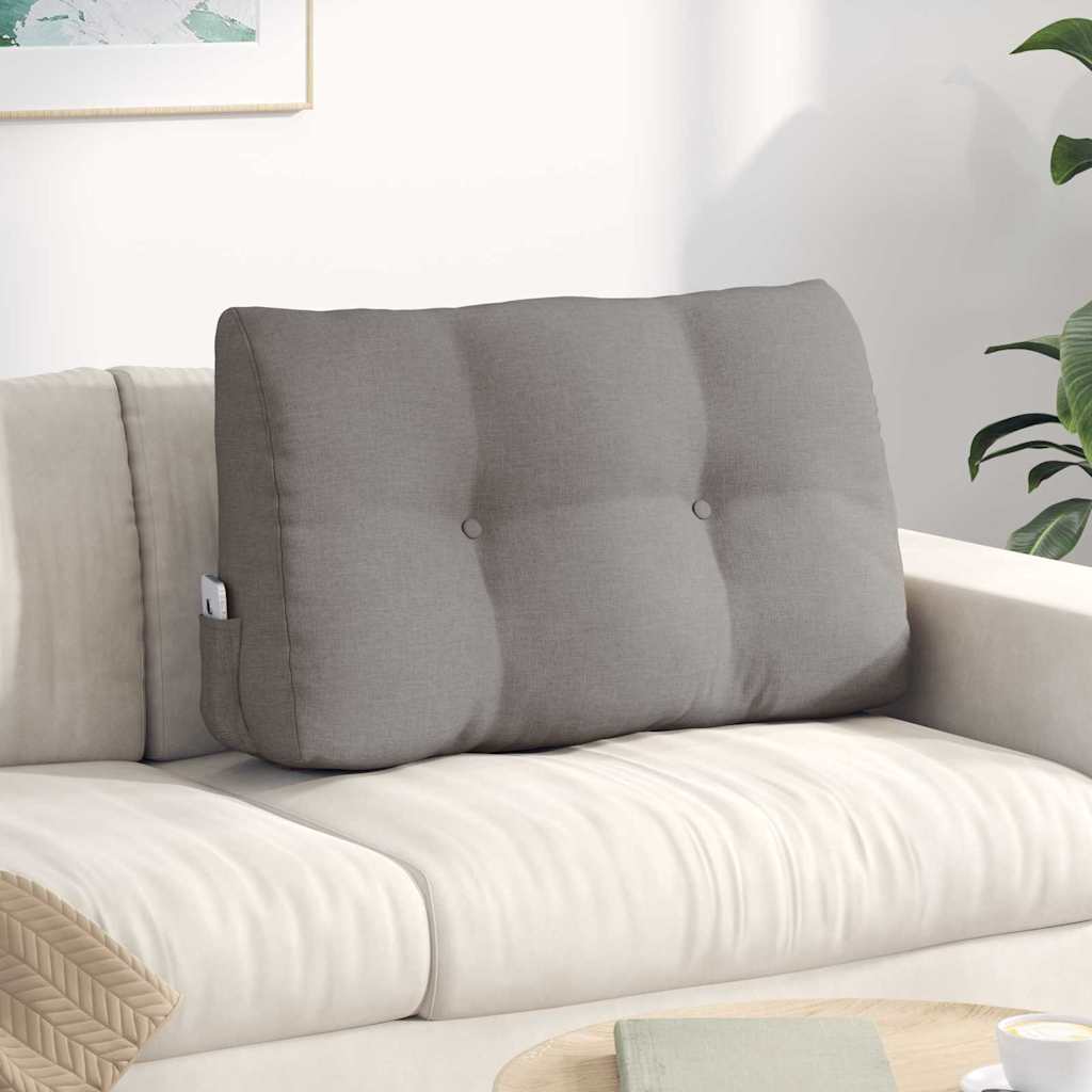 Polštář Na Záda Taupe 80 X 24 X 50 Cm Textil