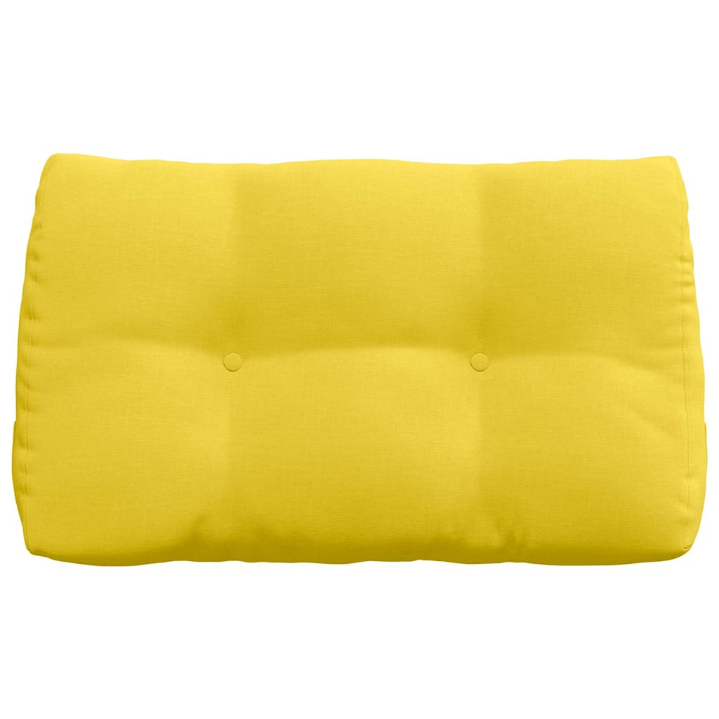 Polštář Na Záda Světlá Žlutá 80 X 24 X 50 Cm Textil