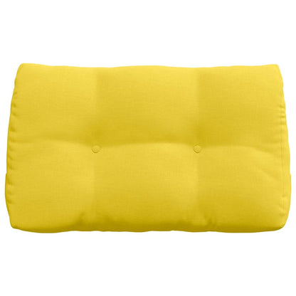 Polštář Na Záda Světlá Žlutá 80 X 24 X 50 Cm Textil