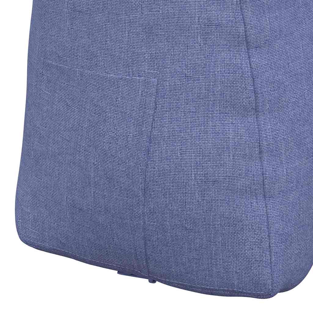 Polštář Na Záda Modrá Džínovina 80 X 24 X 50 Cm Textil