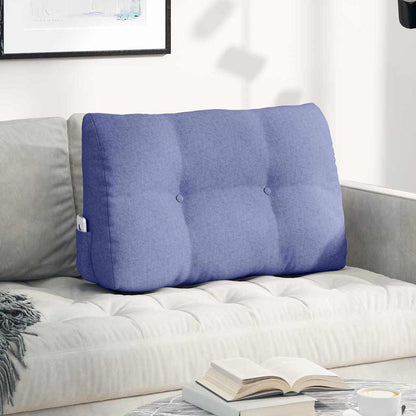 Polštář Na Záda Modrá Džínovina 80 X 24 X 50 Cm Textil
