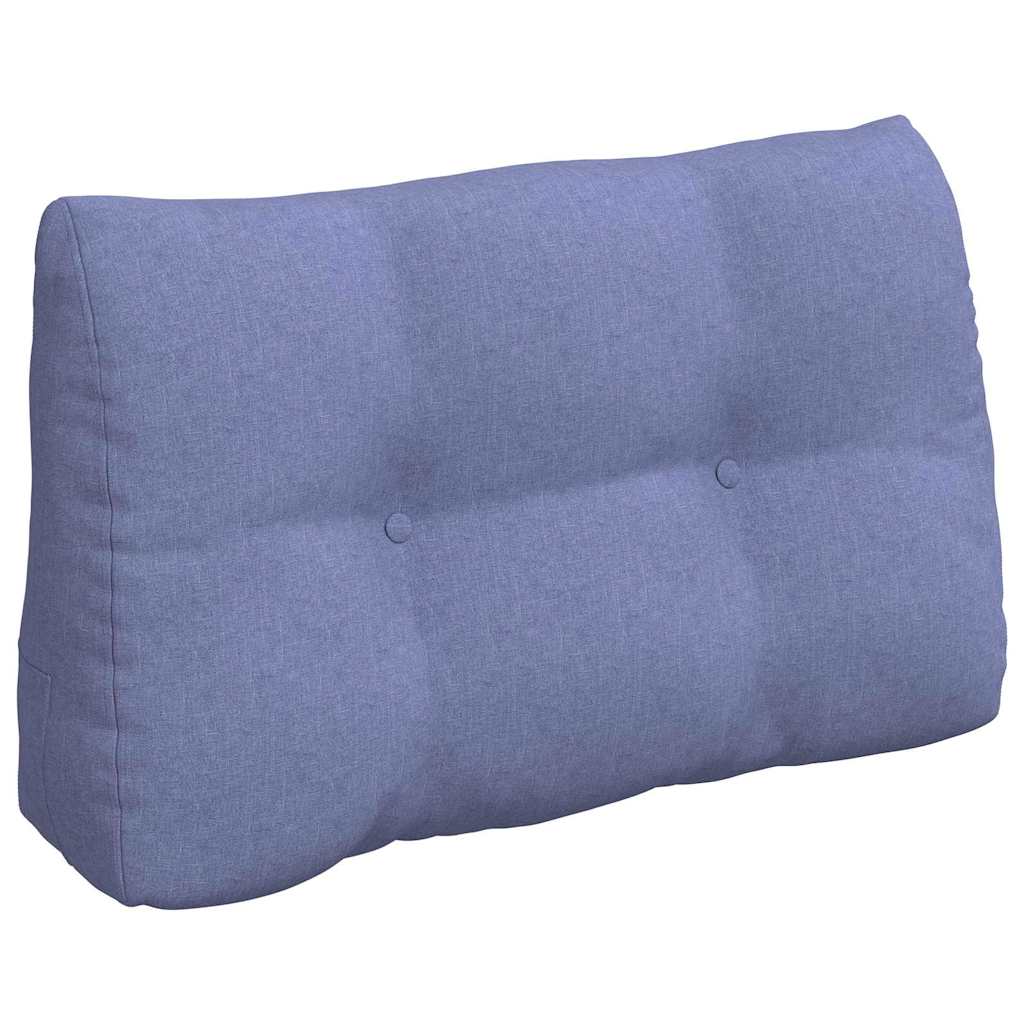 Polštář Na Záda Modrá Džínovina 80 X 24 X 50 Cm Textil