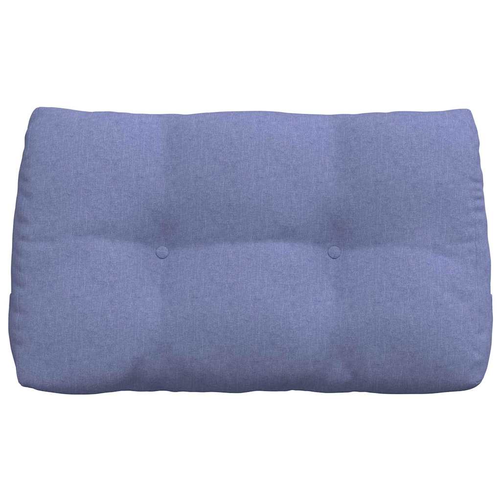 Polštář Na Záda Modrá Džínovina 80 X 24 X 50 Cm Textil