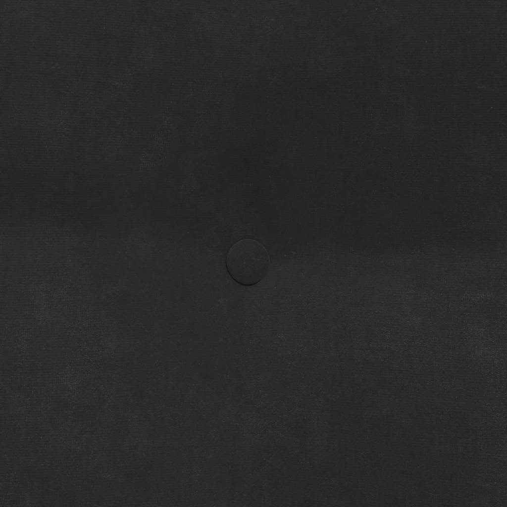 Polštář Na Záda Černá 80 X 24 X 50 Cm Samet