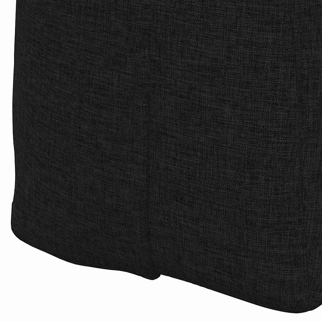 Polštář Na Záda Černá 120 X 24 X 50 Cm Textil