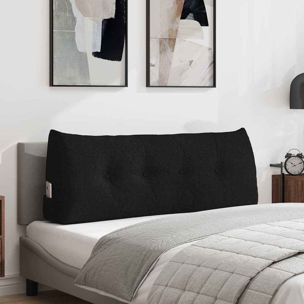 Polštář Na Záda Černá 120 X 24 X 50 Cm Textil