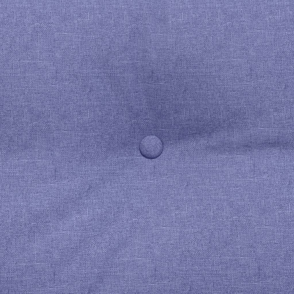 Polštář Na Záda Modrá Džínovina 120 X 24 X 50 Cm Textil